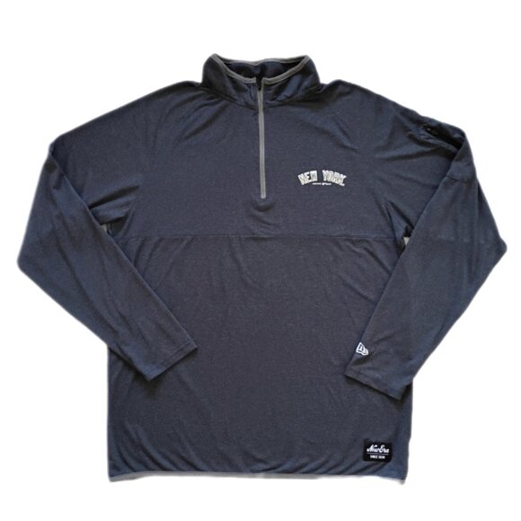 New Era Yankees 1/4 Zip Lightweight Pullover Mens L Gray MLB Genuine Merchandise - Picture 1 of 11